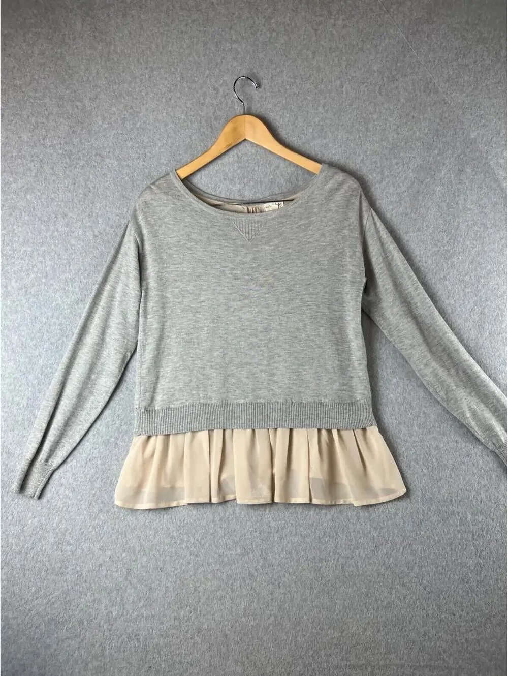 Maison Jules Pullover Knitted Sweatshirt Womens Size XS Classy Preppy Feminine